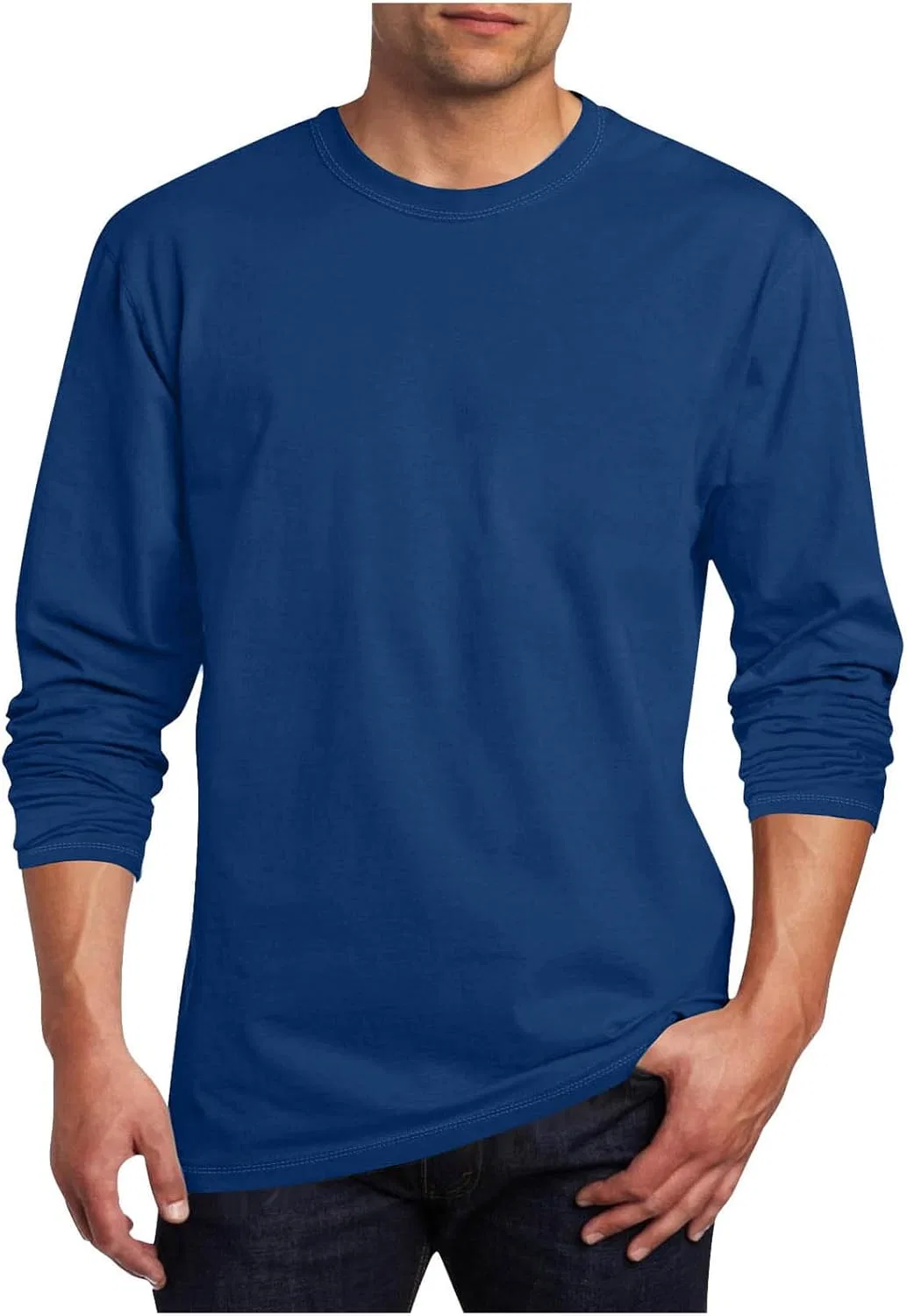 Мужская свободная футболка с длинным рукавом, Dark Blue