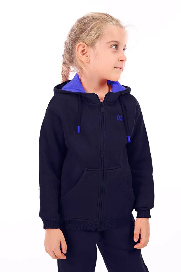 Детский кардиган с вышивкой Unisex kids embroidered cardigan Toontoy, Navy Blue — фото 3