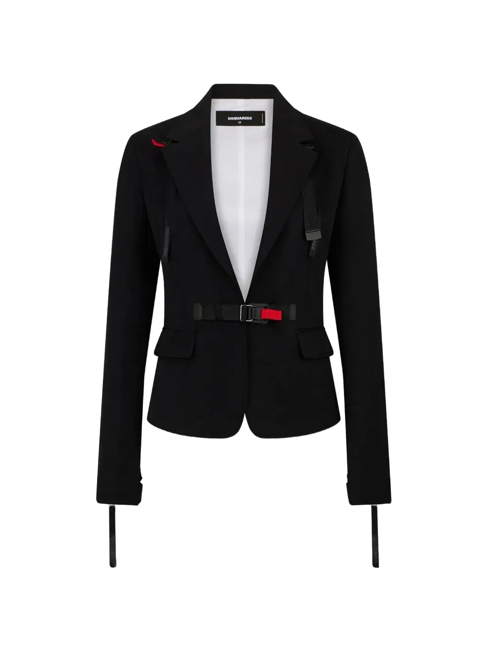 Блейзер Snow-Tech с пряжкой Dsquared2, черный