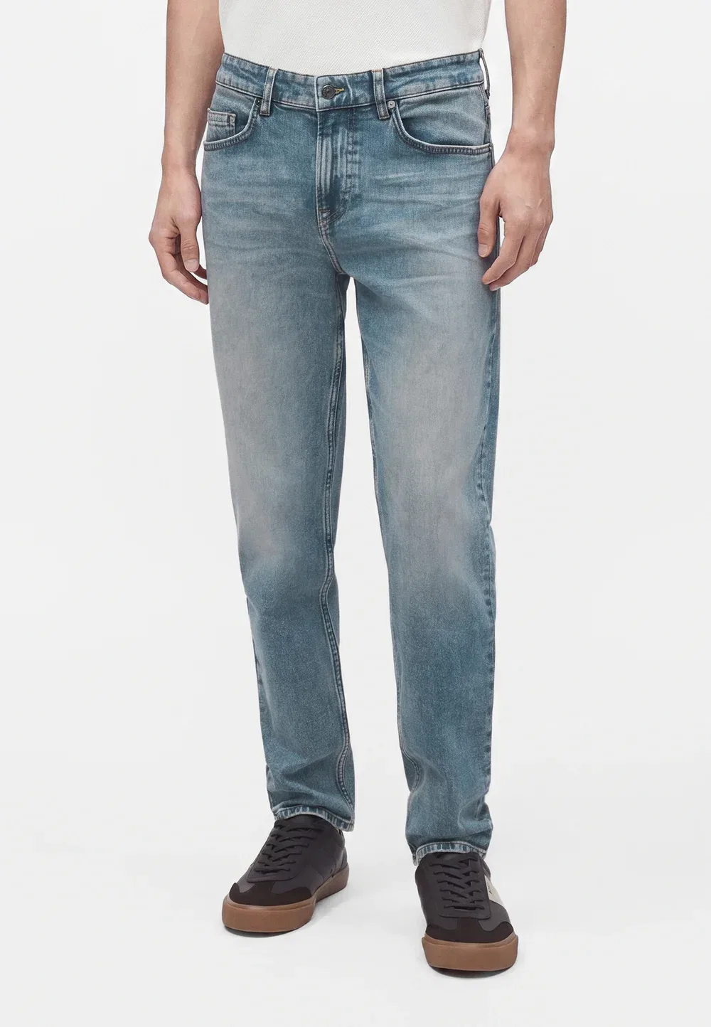 Джинсы зауженного кроя Boss, Light-Blue Denim