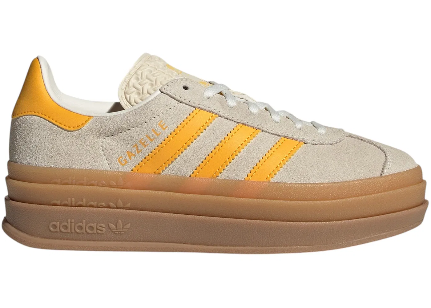 Детские кроссовки Lifestyle Adidas Gazelle Bold, Wonder White Crew Yellow Gum