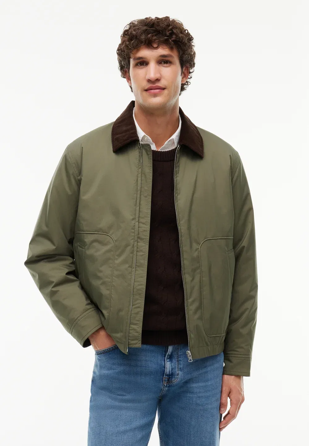 Излишки стеганой куртки-бомбера из плюща Tommy Hilfiger, Ghost Fern