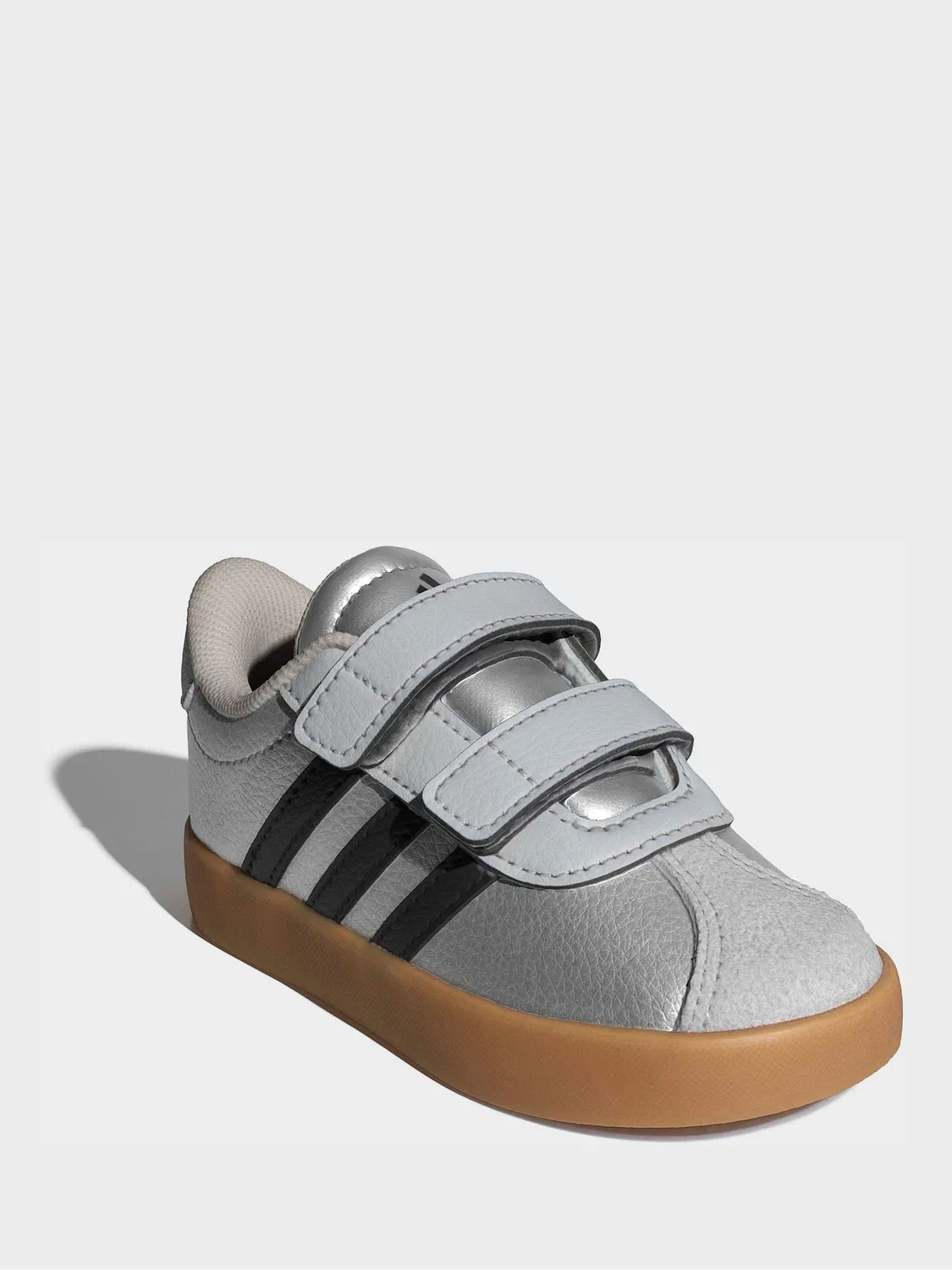 Кроссовки детские VL Court 3.0 adidas, серый — фото 3