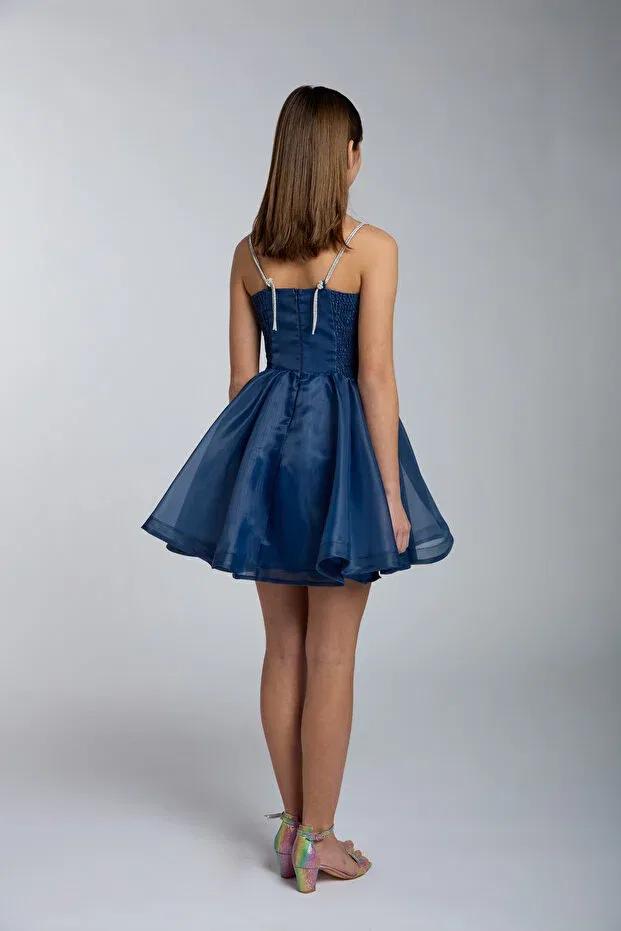 Детское платье для девочек с принтом Lidya Kids, Navy Blue — фото 2