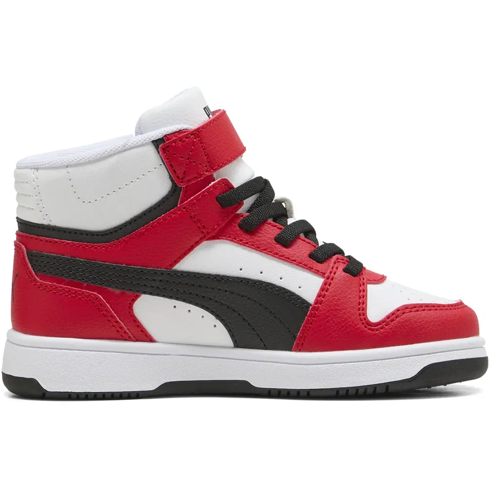 Детские кроссовки для девочек с высоким берцем Rebound Slam Mid AC+ Puma, Red