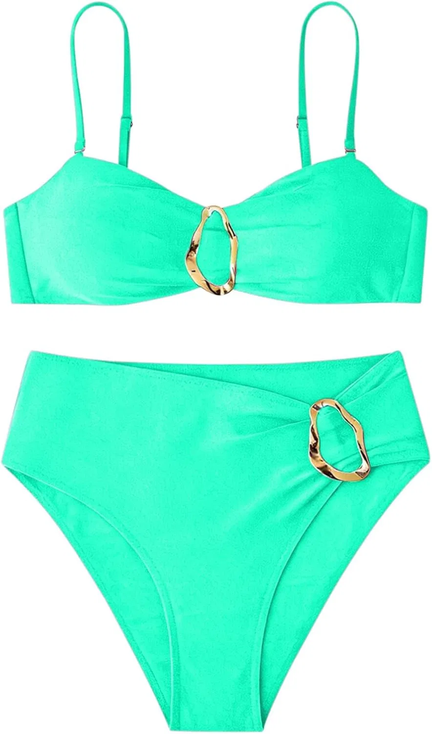 Женский бикини-комплект с регулируемыми лямками, Mint Green — фото 3