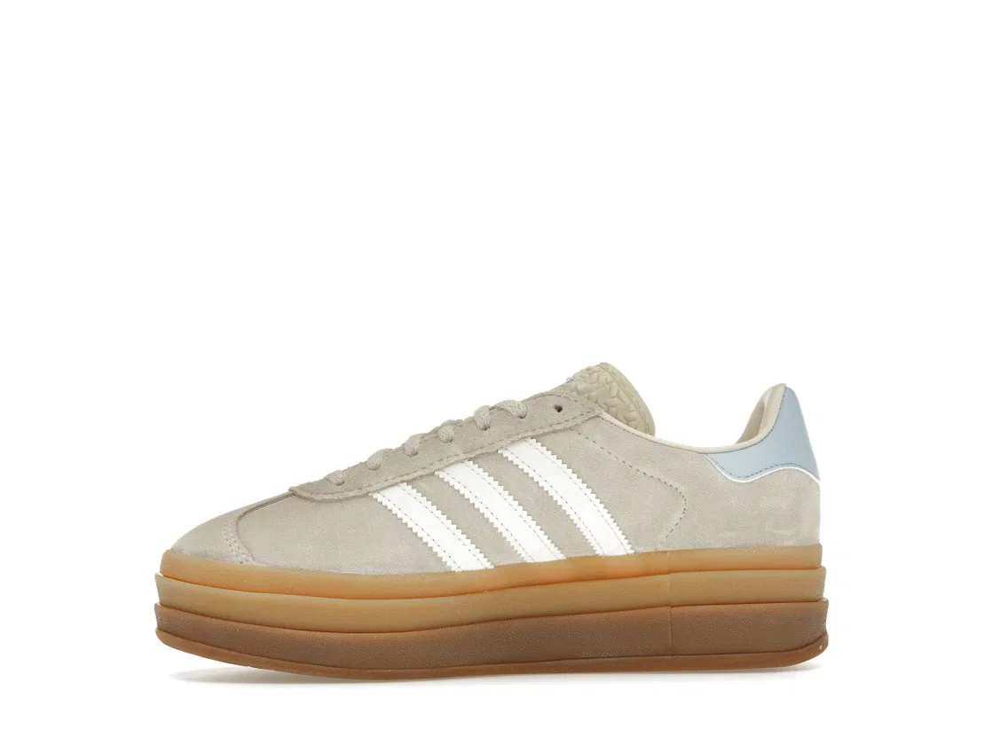 Детские кроссовки на платформе Gazelle Bold Adidas, Wonder White/Cloud White/Clear Sky — фото 3