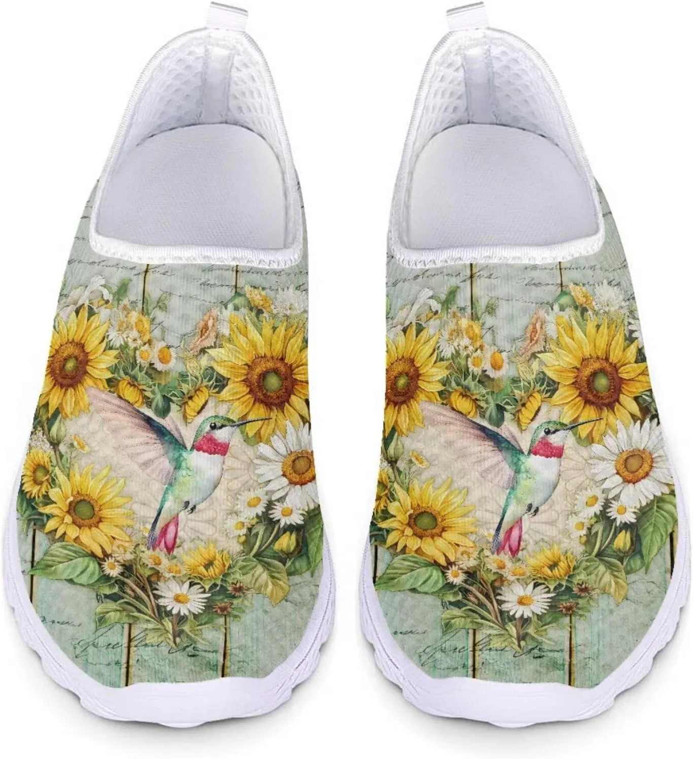 Детские кроссовки-слипоны с патриотическим принтом Pointodoor, Hummingbird Sunflower