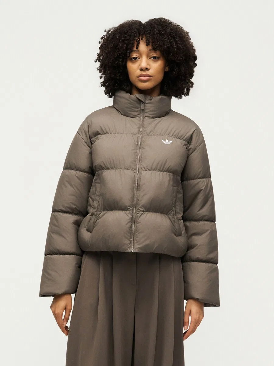 Зимняя куртка ADIDAS ORIGINALS цвета мокко — фото 2