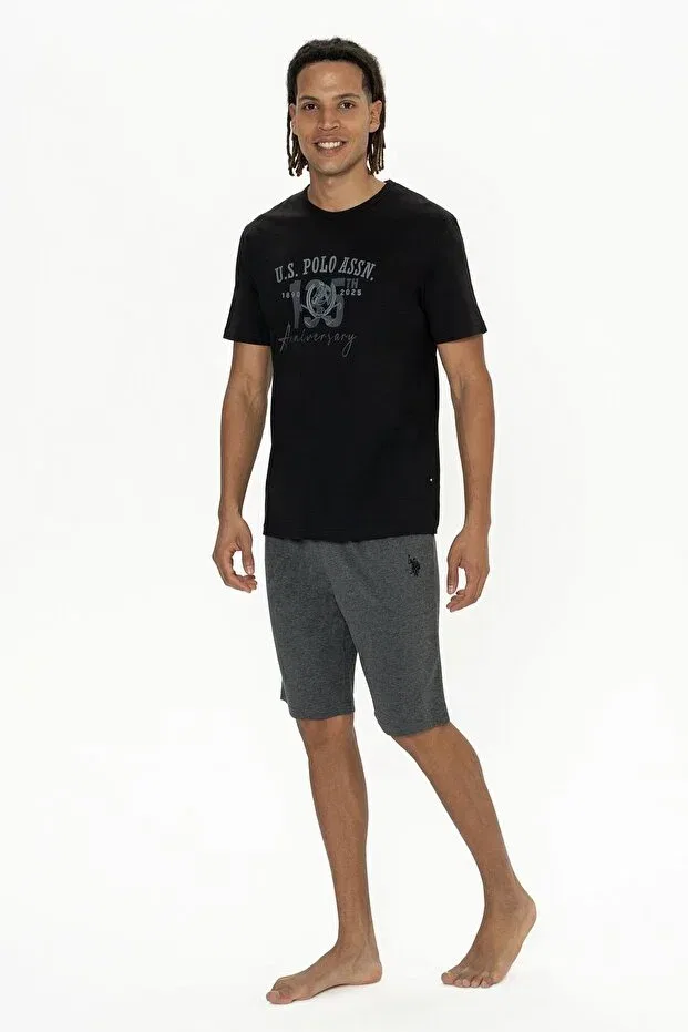 Мужской пижамный комплект с коротким рукавом U.S. Polo Assn., Black — фото 2