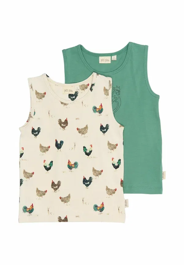 Комплект из 2 футболок с принтом Star Petit Piao eggnog rooster aop