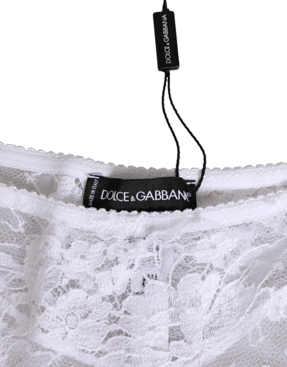 Женские трусы с цветочным кружевом Lace Briefs Dolce & Gabbana, White — фото 4