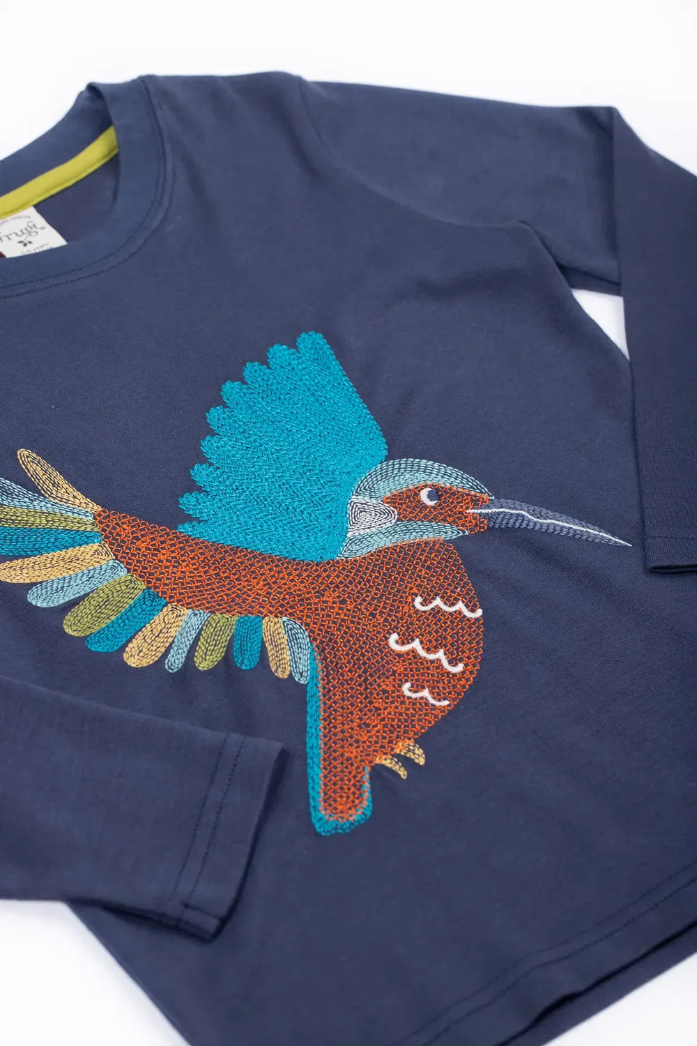 Детская футболка с вышивкой Adventure Frugi, Navy — фото 2