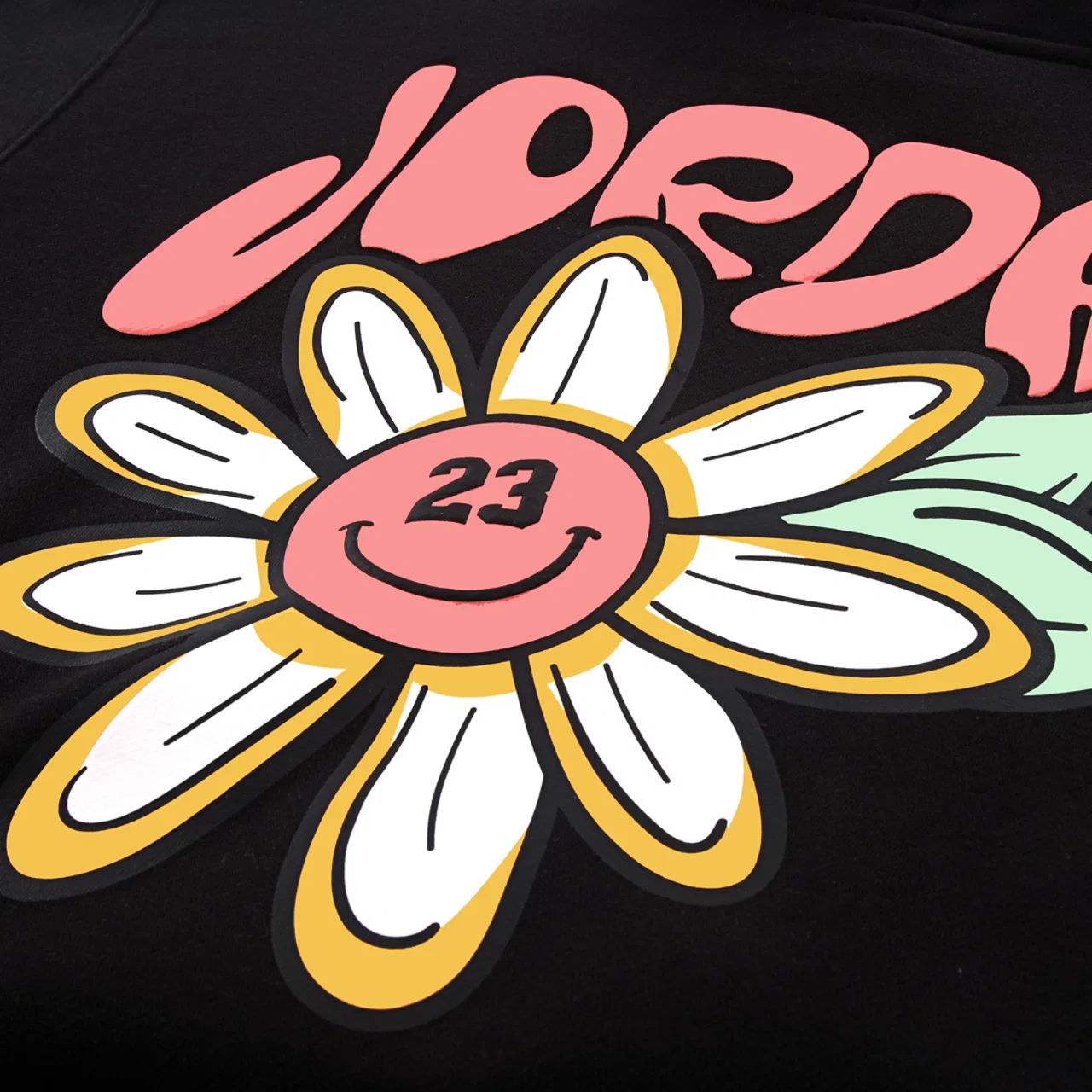 Худи для девочек с принтом Floral Flight Jordan, цвет Black/Pink Gaze — фото 4