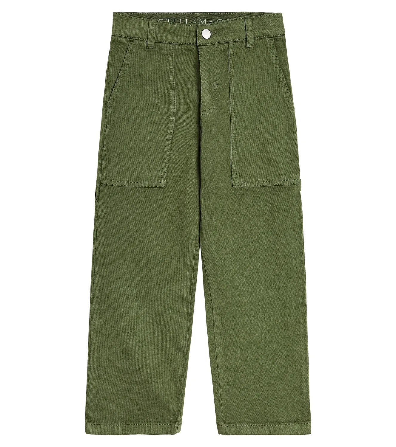 Брюки хлопковые Stella Mccartney Kids, зеленый