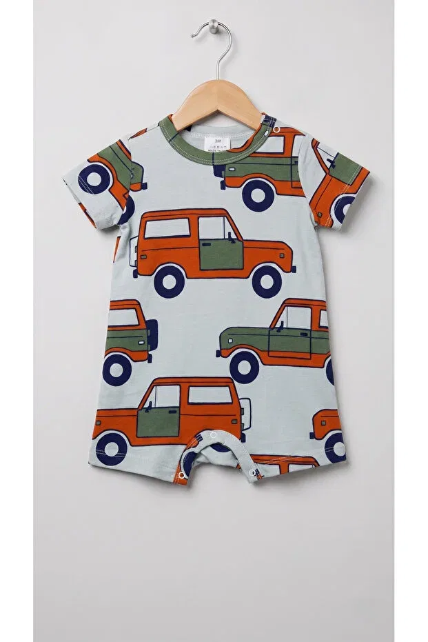 Детский комбинезон с коротким рукавом хлопковый Fuar Baby, Gray
