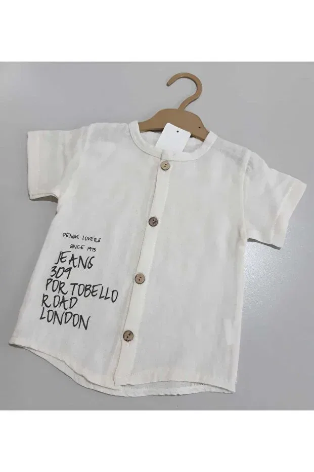 Детская рубашка для мальчиков с коротким рукавом Sönmez Baby, Nude Color