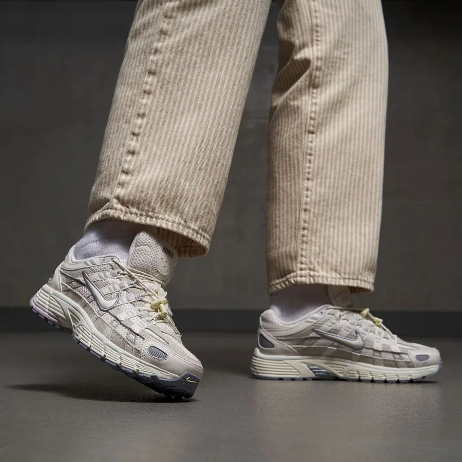 Кроссовки повседневные с шнуровкой P-6000 Premium Sportswear Nike, Бело-кремовый