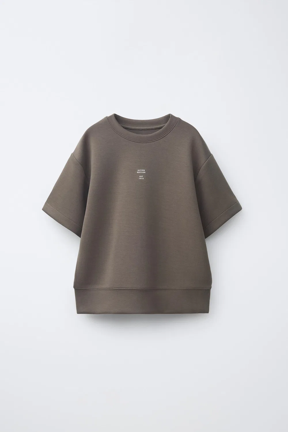 Спортивная футболка с надписью ZARA, Brown