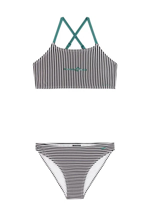 Купальник полосатый Sheena jr set - bikini Protest, True Black, черный
