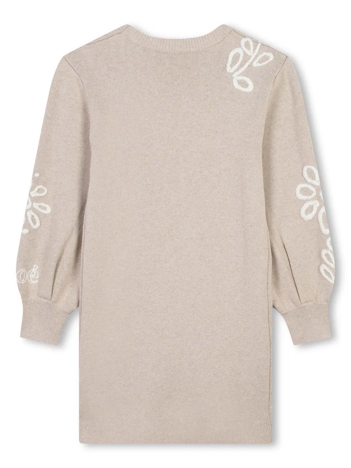 Платье с цветочной вышивкой Chloé, миндалено-бежевый — фото 2