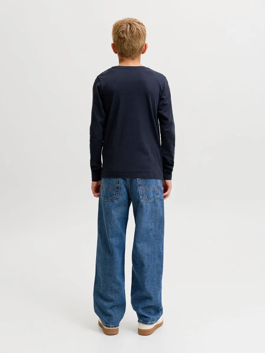 Детская рубашка, темно-синего цвета Jack & Jones Junior — фото 4