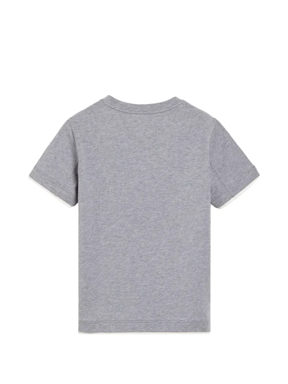 Футболка из джерси с искусственным слоем Brunello Cucinelli Kids, серый — фото 2