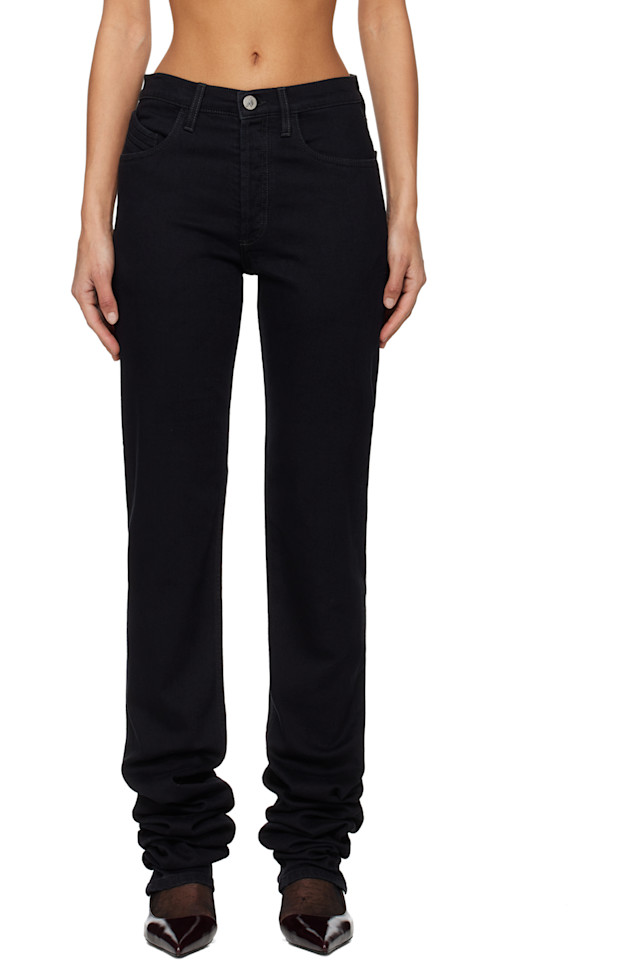 

Выстиранные эластичные джинсы The Attico, черный