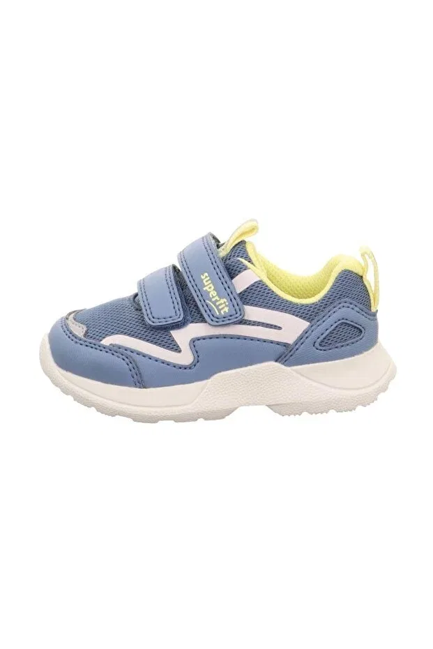 Детские туфли для девочек с коротким каблуком Superfit, Blue/Yellow — фото 2