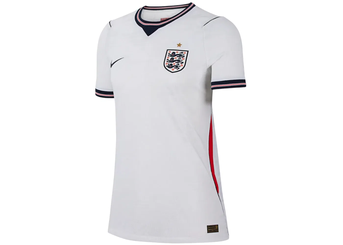 Женская футбольная джерси Nike England National Team 2026 Match Home Jersey, White/Speed Red/Obsidian/Obsidian