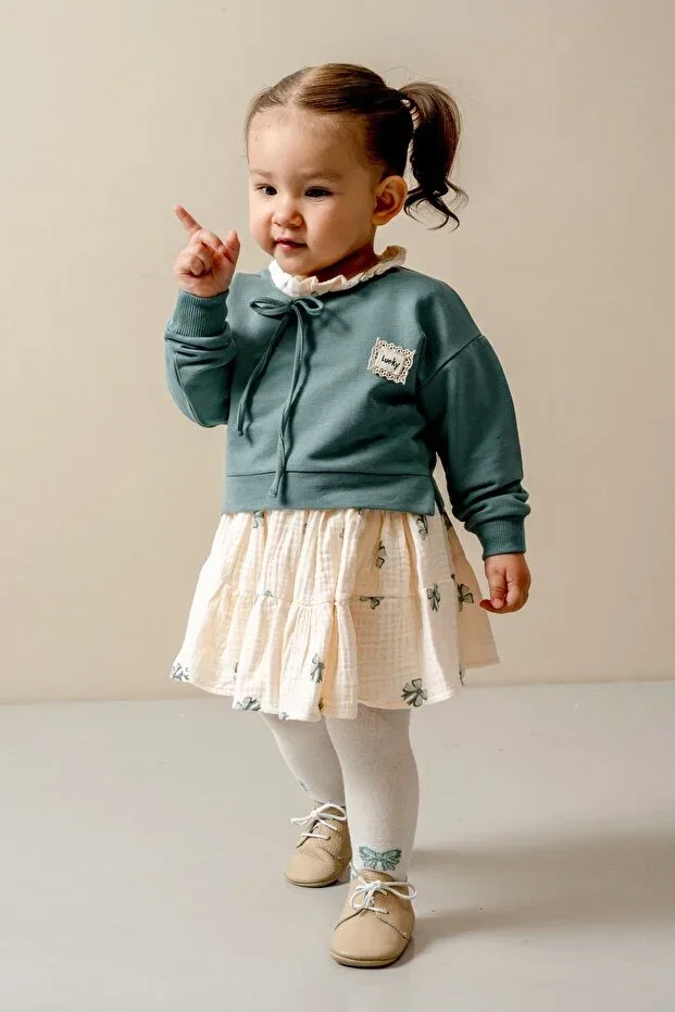 Детский комплект для девочек с длинным рукавом Glam Jnf Kids, Green