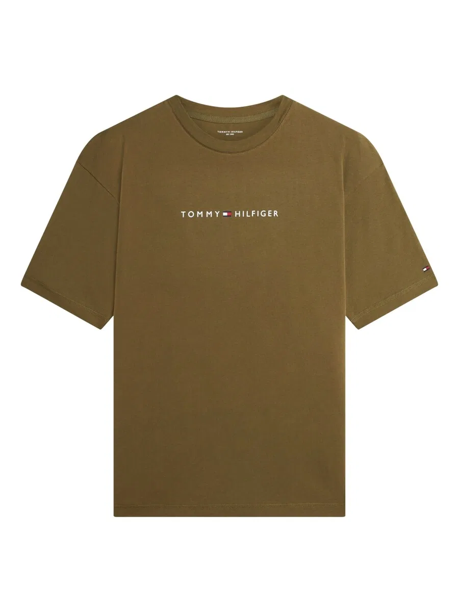 Футболка TOMMY HILFIGER темно-зеленого цвета