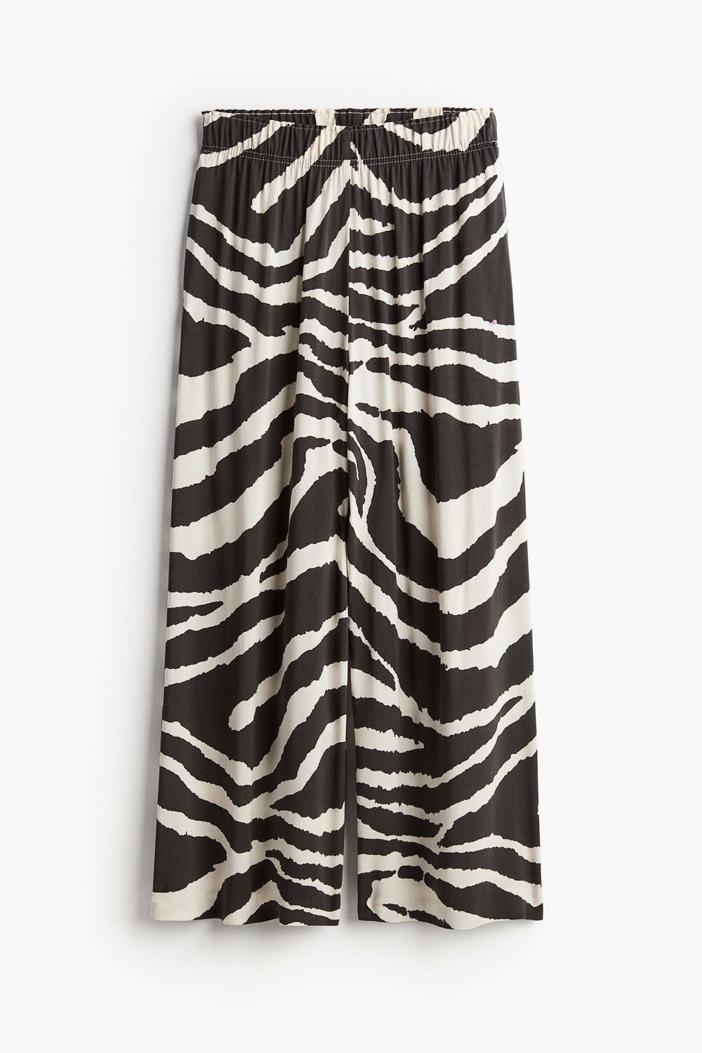 

Брюки H&M Crop Pull-on Zebra Print, темно-серый