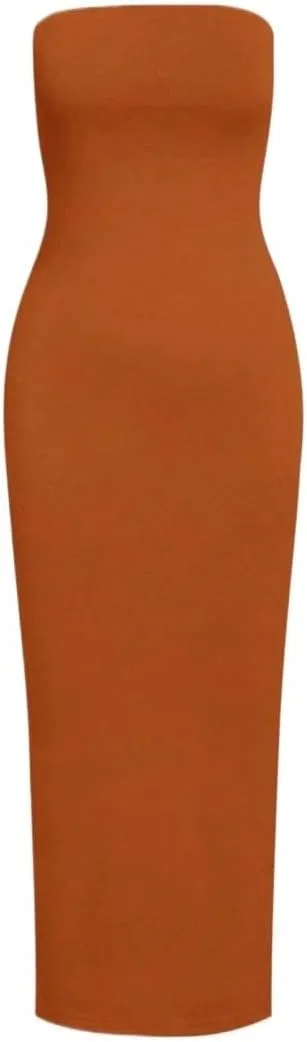 Женское миди-платье с запахом Bodycon, Brown