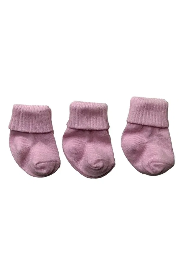 Детские носки для новорожденных хлопковые набор 3 шт Basics Neocotton, Pink