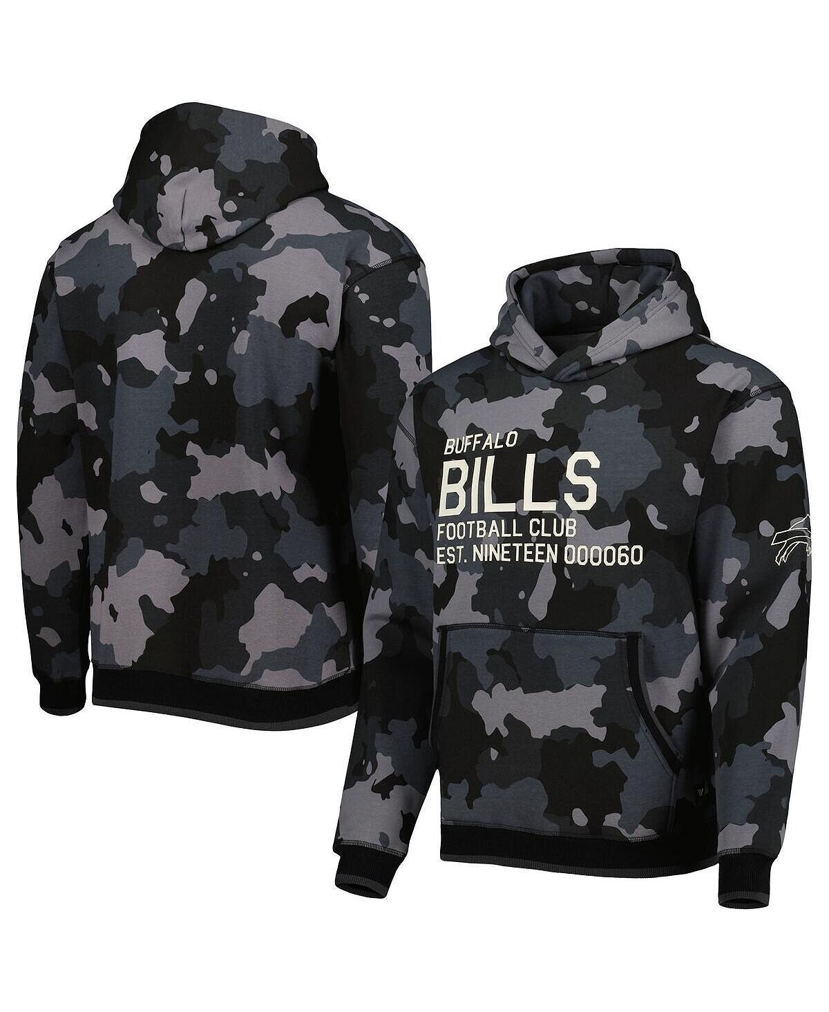 

Мужская черная толстовка с капюшоном buffalo bills camo pullover The Wild Collective, черный