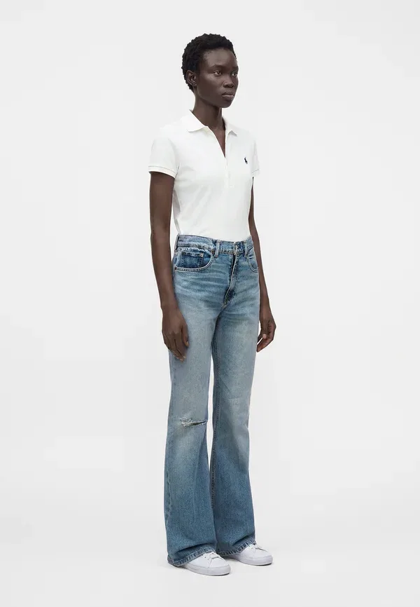 Брюки джинсовые Flare full length, Polo Ralph Lauren, Light Blue Denim, светло-голубой — фото 4