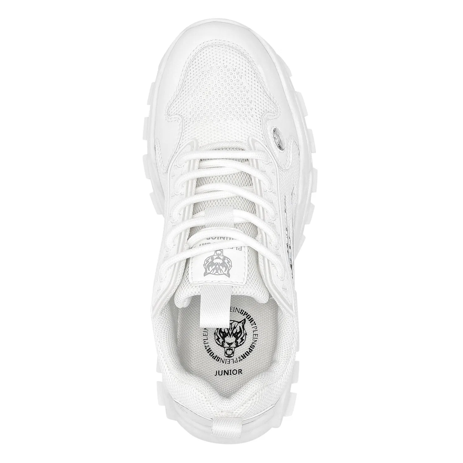 Детские белые кроссовки с пузырчатой подошвой Bubble Sole PLEIN SPORT, White — фото 2