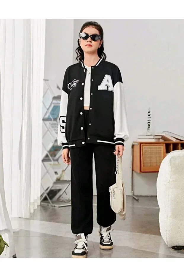 Детская куртка для девочек с принтом College Mcn Store, Black — фото 2