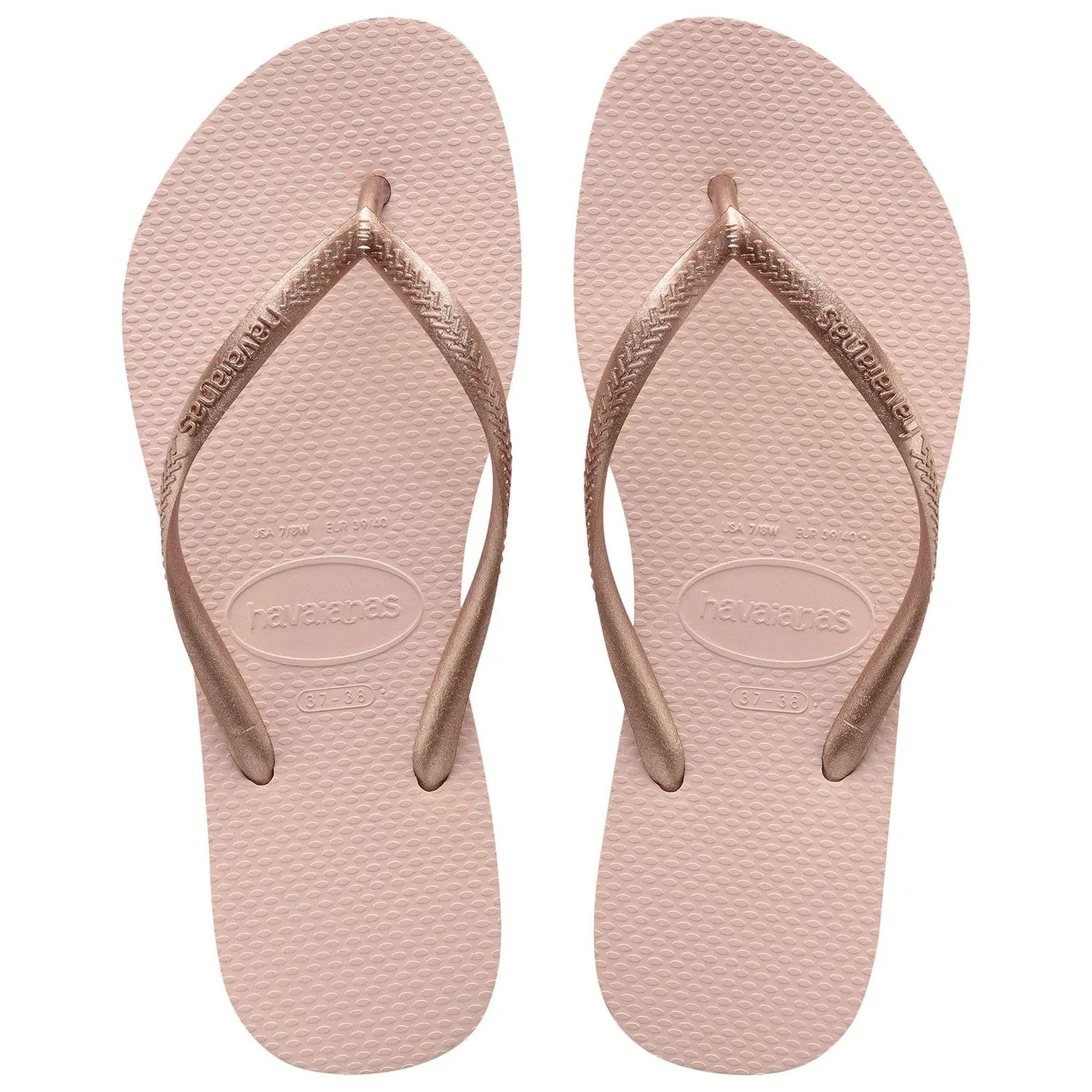Шлепанцы детские с узким ремешком Tong Kids H.Slim Havaianas, розовый