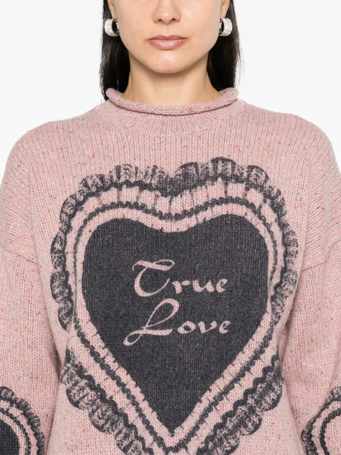 Acne Studios Свитер с сердечным принтом — фото 4