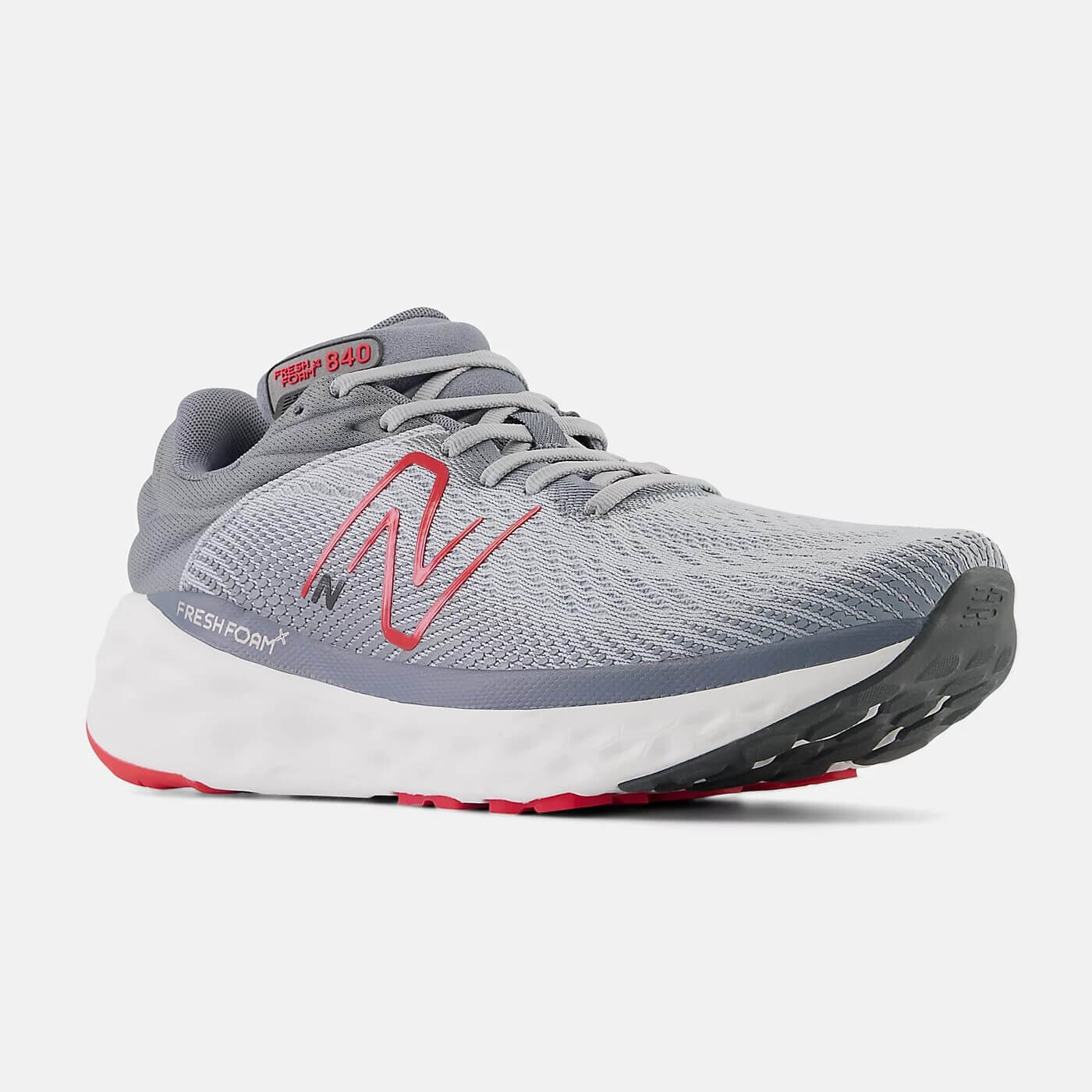 Кроссовки для бега New Balance Fresh Foam X 840 V1, серый/красный/белый — фото 3