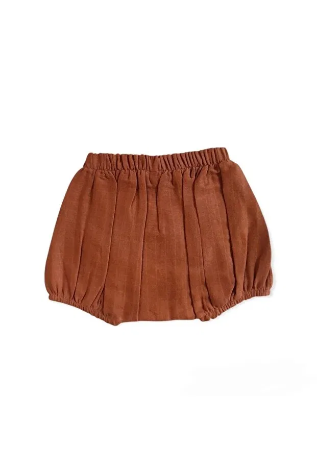 Детские шорты для девочек хлопковые Muslin baby girl-boy elastic shorts Alpar Tekstil, Taba