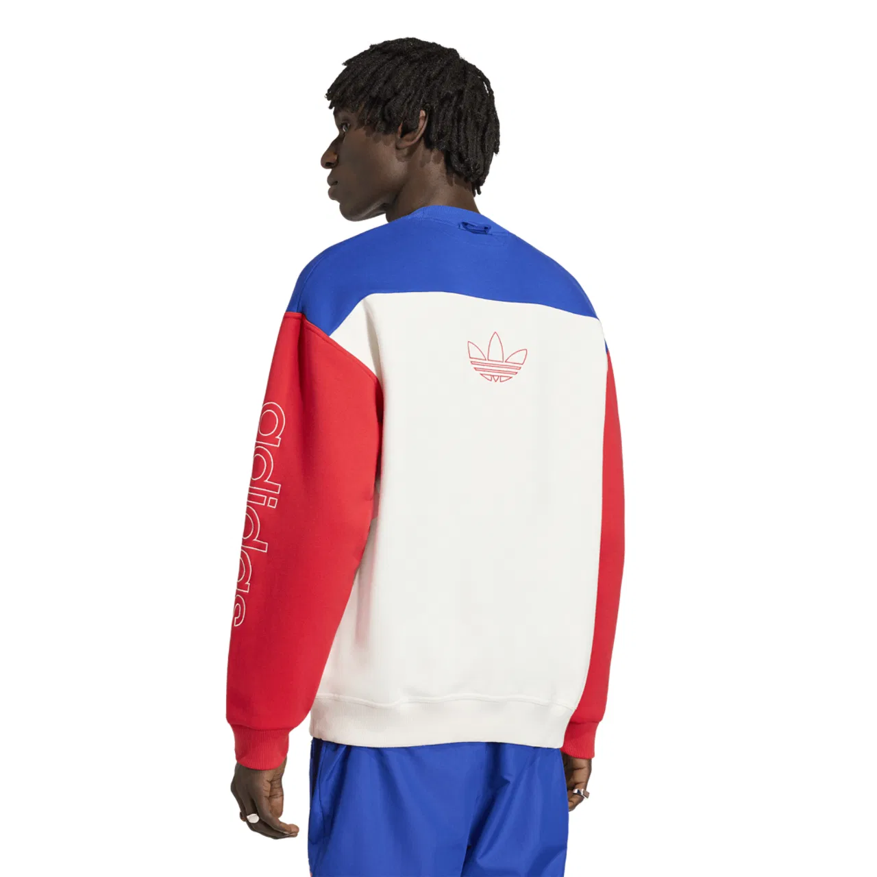 Мужской свитшот US94 GR Crew Fleece Adidas, цвет White/Blue — фото 2
