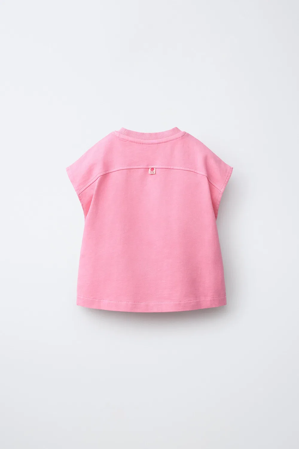 Простая футболка с этикеткой ZARA, Chalk Pink — фото 2