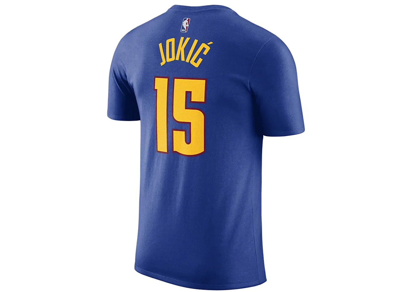 Мужская футболка с принтом Nikola Jokic Jordan, Blue Yellow — фото 2