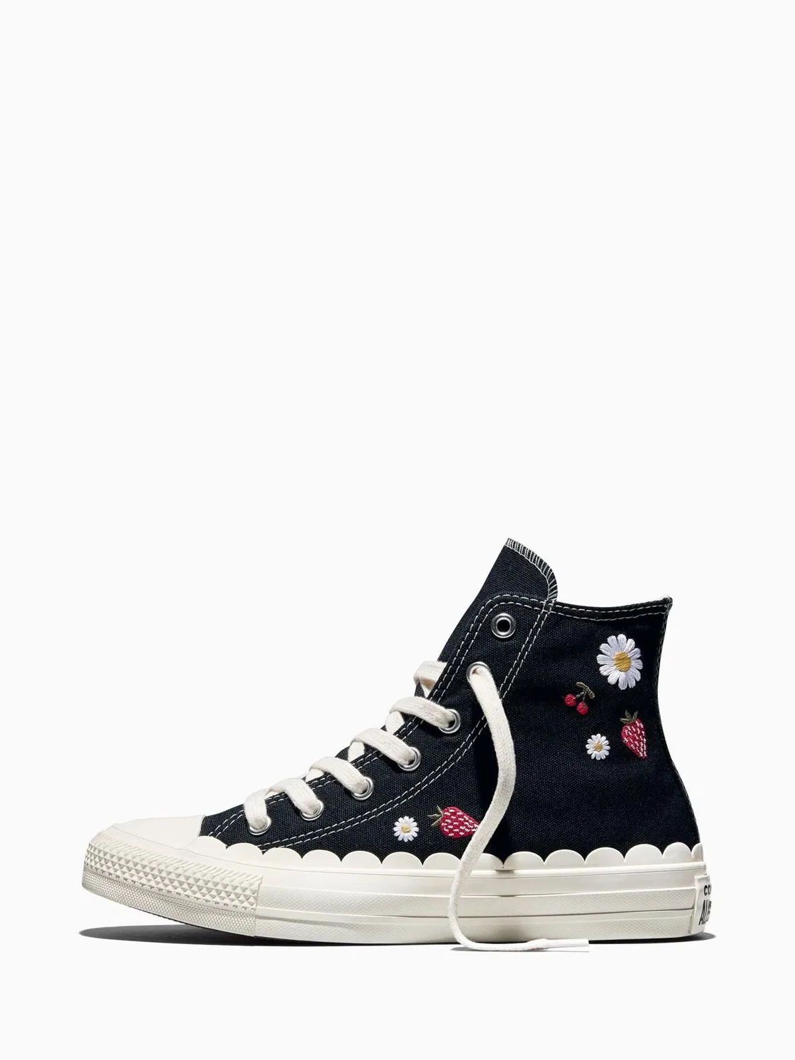 Кеды Converse Chuck Taylor с цветочным принтом, черные — фото 2