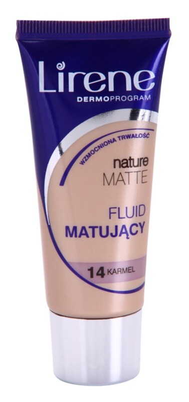 

Жидкая матирующая основа для длительного эффекта Lirene Nature Matte, оттенок 14 Caramel 30 мл