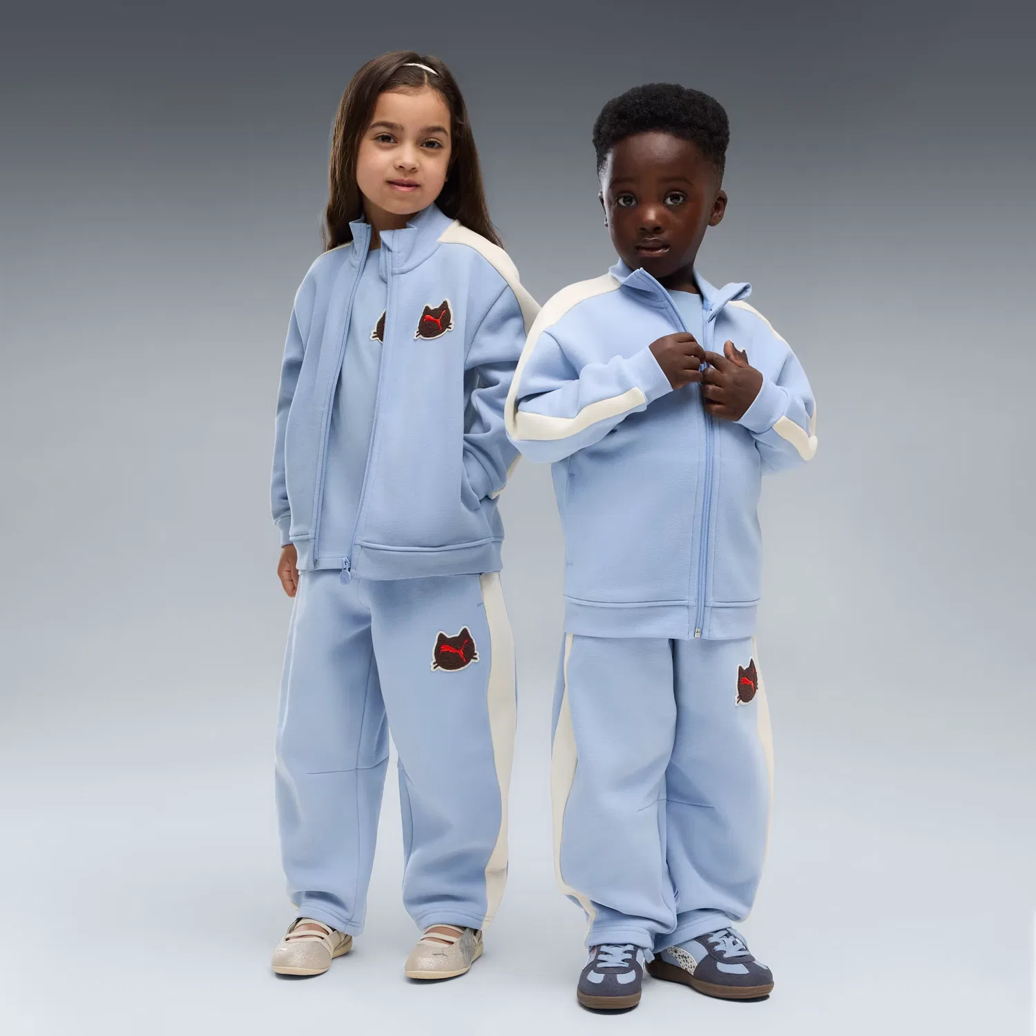 Детская свободная куртка на молнии t7 Imaginary Friend Puma, Chambray Blue — фото 3