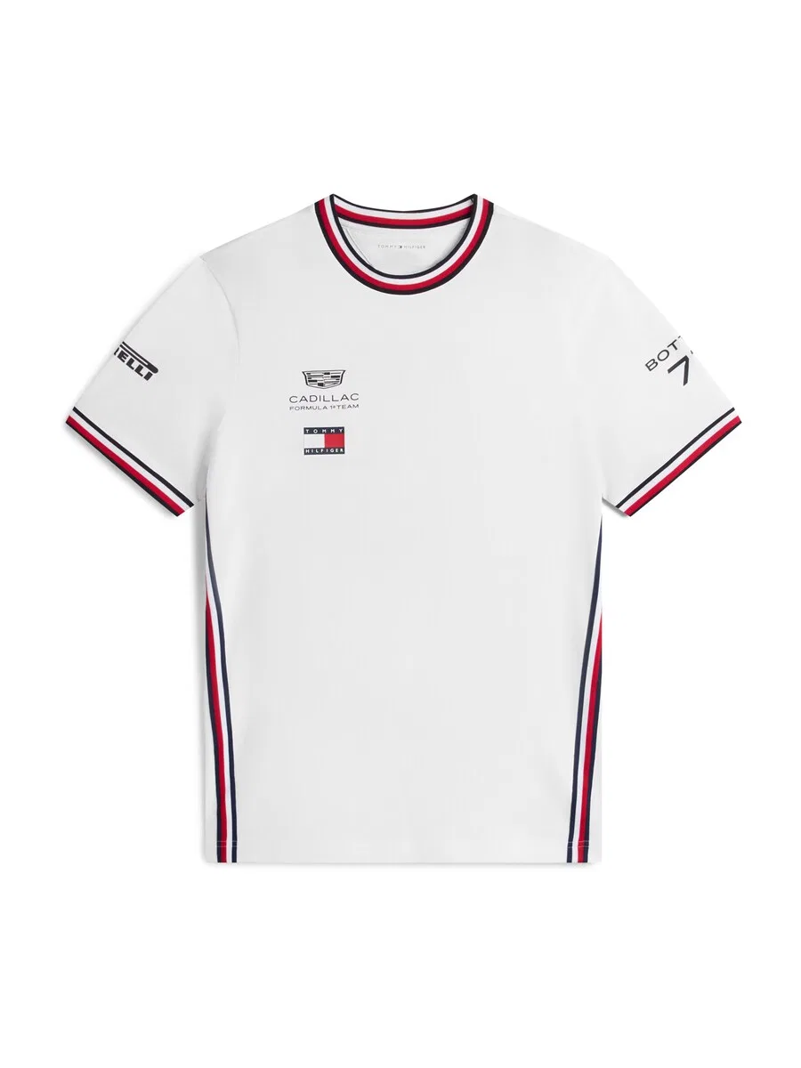 Футболка TOMMY HILFIGER Bottas Replica белого цвета